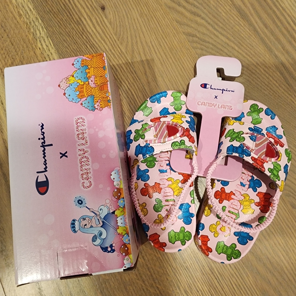 Champion x Candyland Pink Slide Sandals
